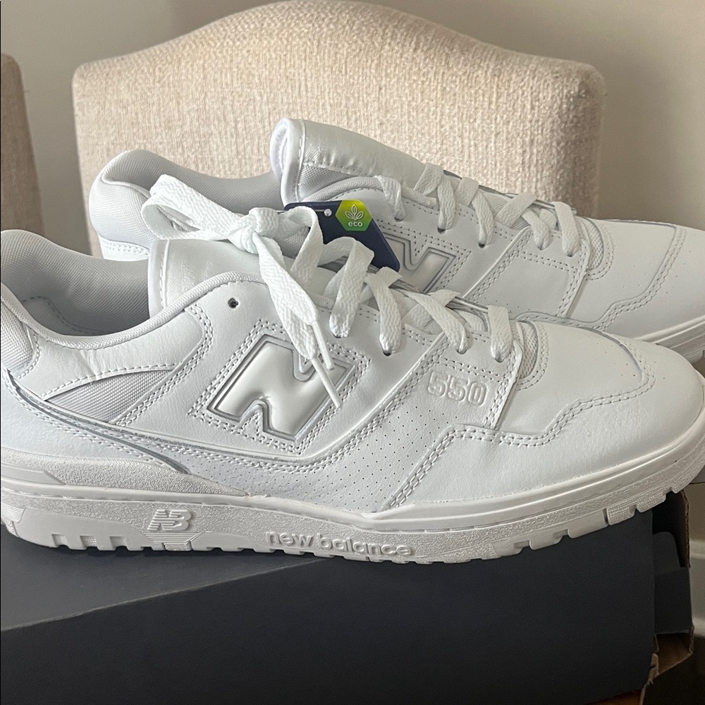 New Balance white sneakers